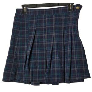 American Eagle Plaid Pleated Mini Skirt Size 2‎ Regular Preppy School Academia